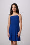 Glitter Bow Back Tiered Dress in cobalt.