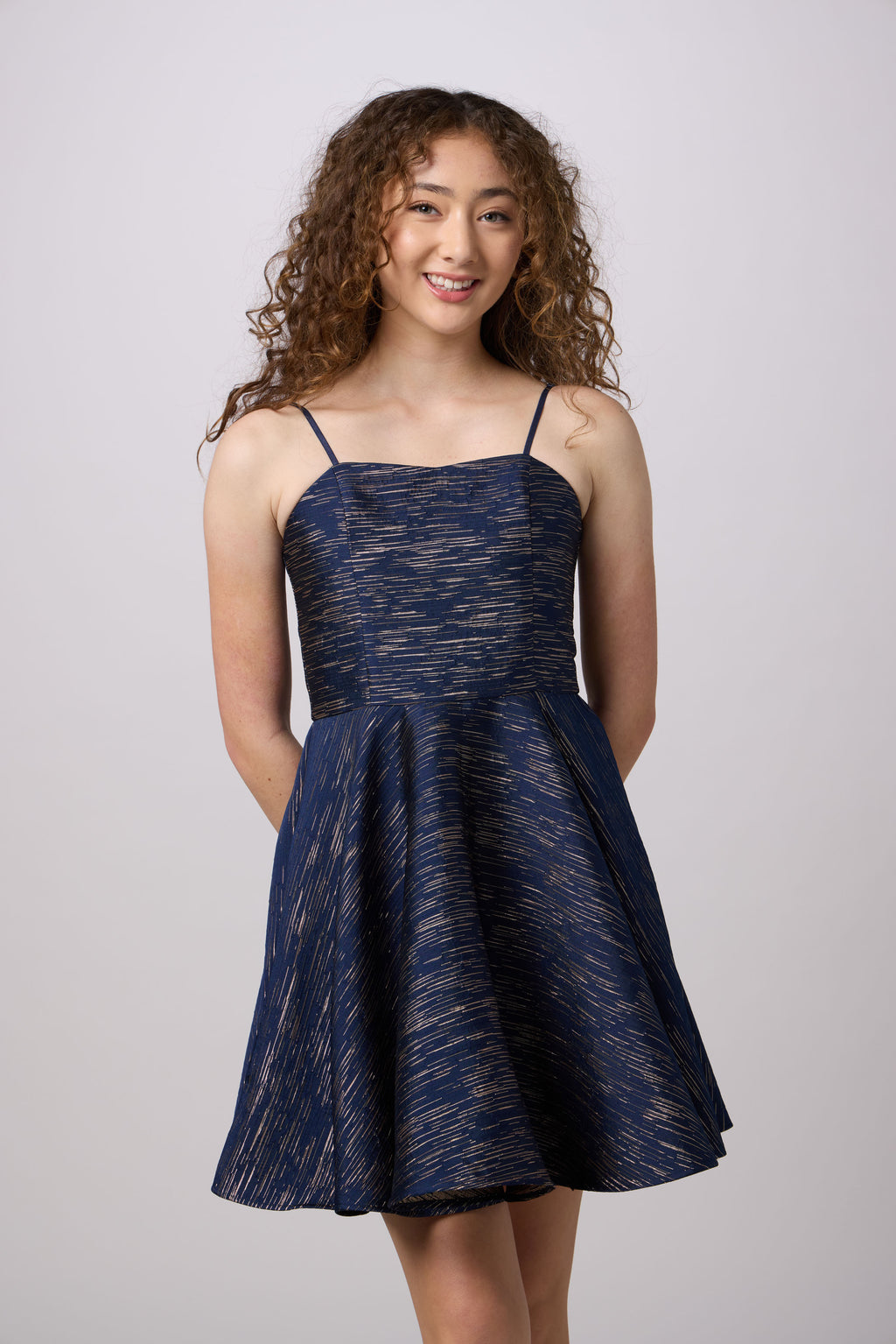 Juliet 826 Fit-and-Flare Halter Neck Short Party Dress