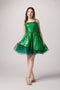 Sequin Peek-a-Boo-Dress in green.