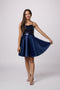Sequin and Satin Party Dress in Longer Length