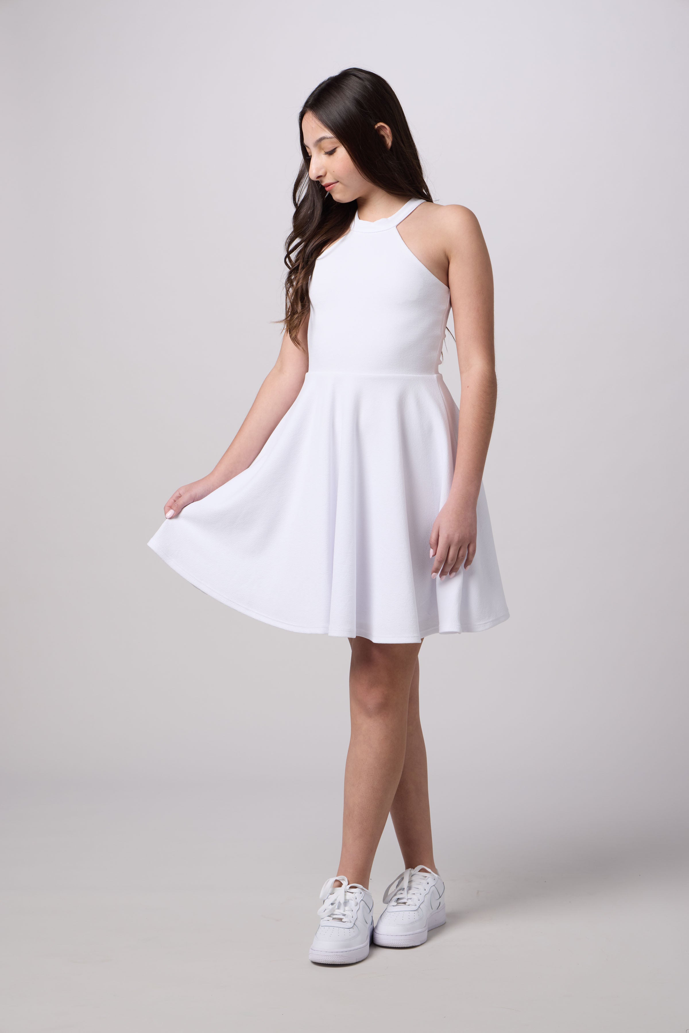 american apparel halter skater dress Un Deux Trois Women's - White mint green dress for prom