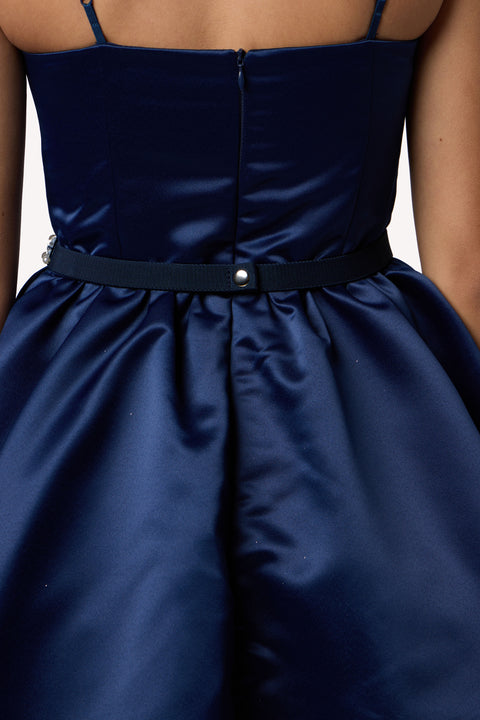 Stretchy Pearl and Gem Belt in blue.