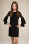Tiered Sleeve Dress in black.