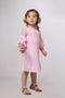 Tiered Sleeve Dress in pink.