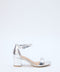 Womens silver block heel.