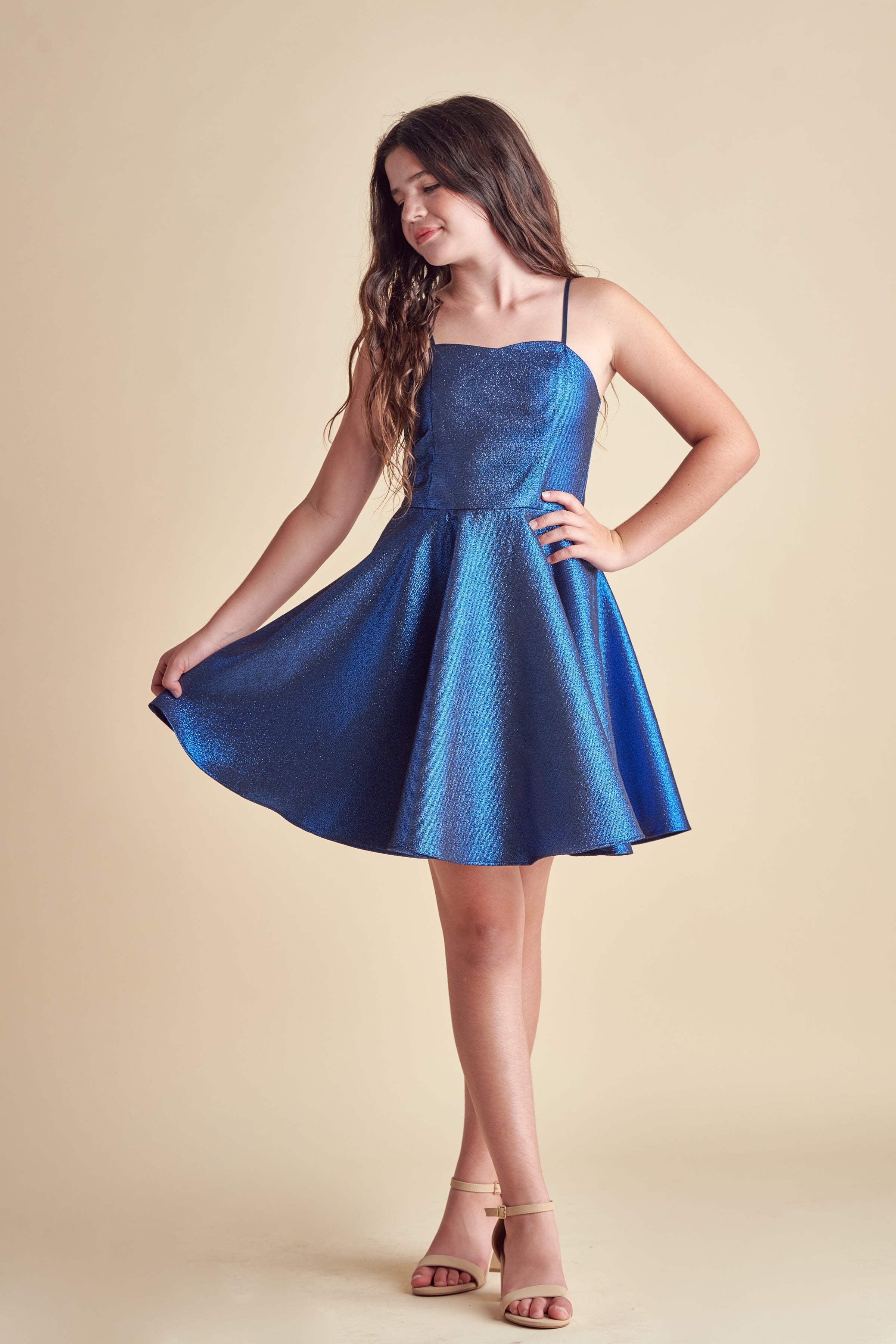 Un Deux Trois Kids' Fit & Flare Dress in Cobalt at Nordstrom, Size 14