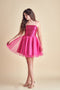 Sequin and Tulle Party Dress in fuchsia.