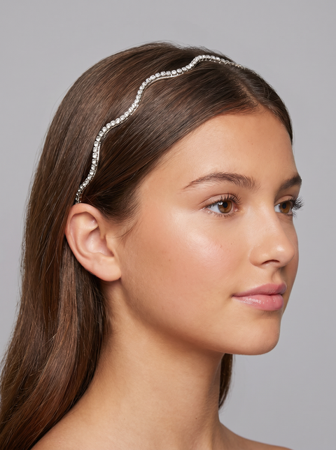 Girl wearing an earring hoop