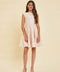 Cap Sleeve Boat Neck Dress In Longer Length