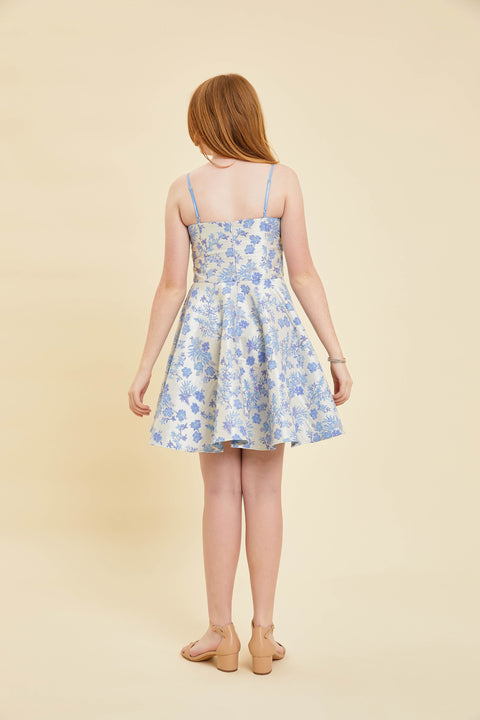 Cap Sleeve Boat Neck Dress In Longer Length