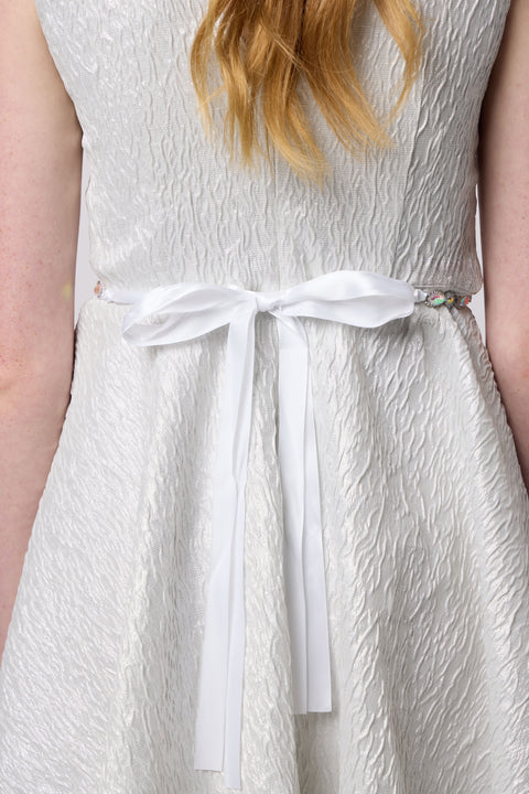 Ribbon Rhinestone Belt in clear.