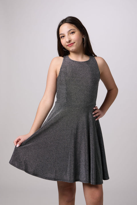 Glitter Racerback Dress in Longer Length