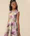 Cap Sleeve Boat Neck Dress In Longer Length