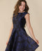 Cap Sleeve Boat Neck Dress In Longer Length