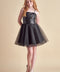 Sequin and Tulle Party Dress in black.