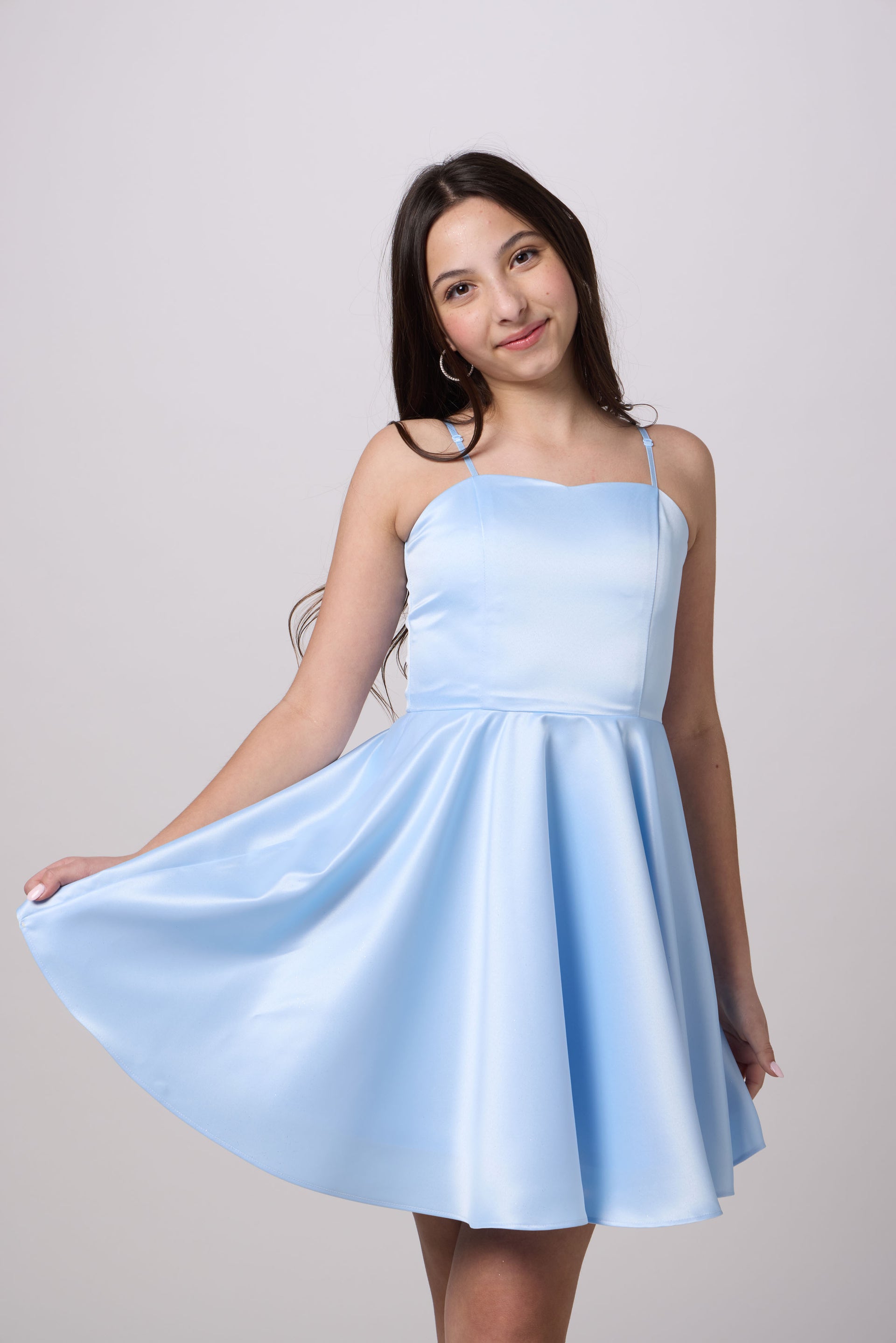 Un Deux Trois Fit and Flare Party Dress in Longer Length in Light Pink at Nordstrom, Size 14