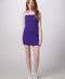 Stretch Crepe Fitted Dress in purple.