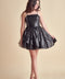 Sequin Peek-a-Boo-Dress in black.