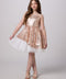 Sequin Peek-a-Boo-Dress in blush.