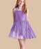 Sequin Peek-a-Boo-Dress in lilac.