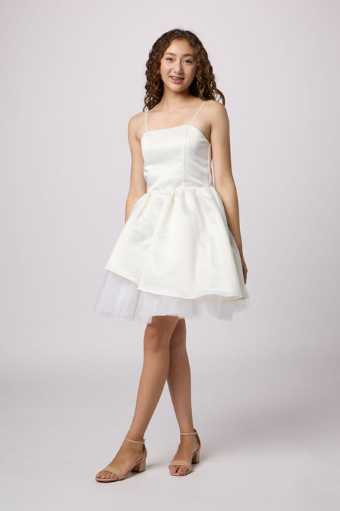 Satin Peek-a-boo Party Dress