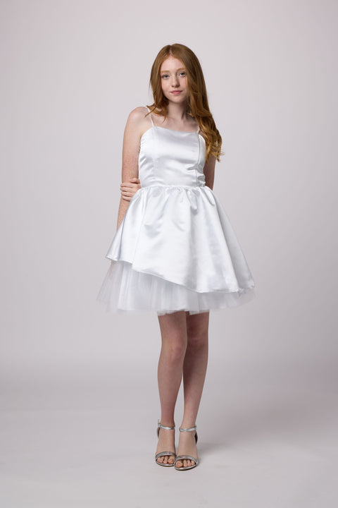 Satin Peek-a-boo Party Dress