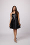 Sequin and Satin Party Dress in Longer Length