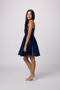 Sequin and Satin Party Dress