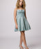 Petite Junior Fit and Flare Glitter Dress.