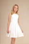 Textured Racerback Dress in Longer Length in ivory.