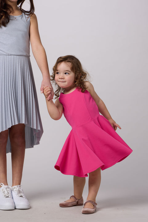 Textured Stretch Racerback Dress (Littles)