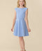 Textured Cap Sleeve Dress in Longer Length