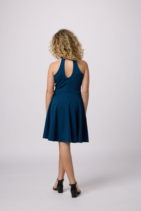 halter dress Skater Halter Dress in Longer Length 16 / Light Blue