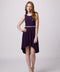 Un Deux Trois T2878K pleated high low dress – plum
