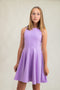 Textured Racerback Dress in Longer Length in lilac.