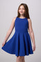 Textured Racerback Dress in Longer Length in cobalt.