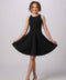 Textured Racerback Dress in Longer Length in black.