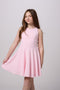 Textured Racerback Dress in Longer Length in pink.