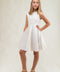 Cap Sleeve Boat Neck Dress In Longer Length