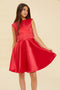 Cap Sleeve Boat Neck Dress In Longer Length