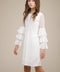 Tiered Sleeve Dress in ivory.