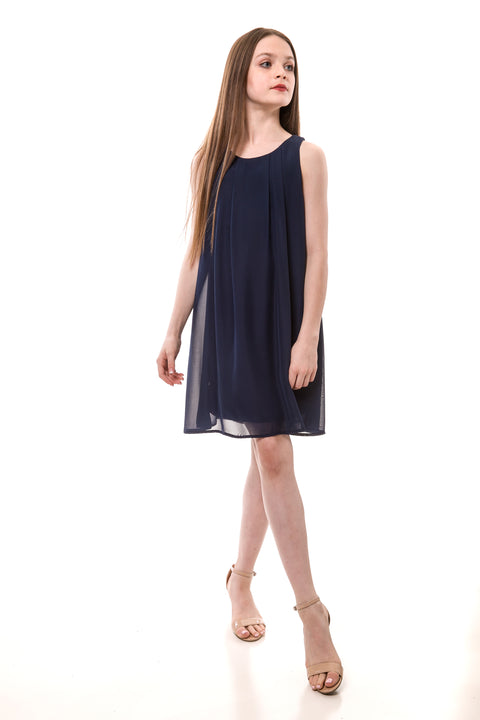 Chiffon Shift Dress 12 / Gold