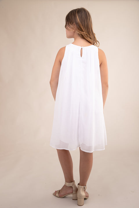 Chiffon Shift Dress 12 / Gold
