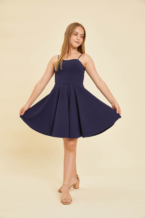 Textured Fit and Flare Stretch Dress 12 / Black Textured Fit and Flare Stretch Dress 12 / Black