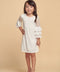 Tiered Sleeve Dress in ivory.