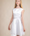 Cap Sleeve Boat Neck Dress In Longer Length